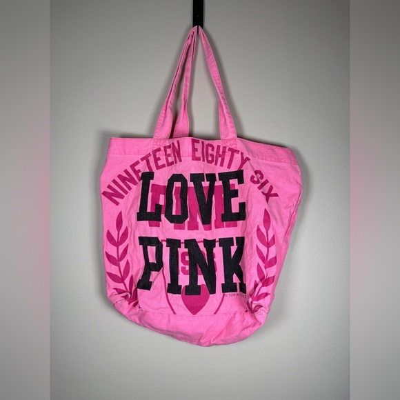VS PINK Varsity Y2K Style Book Tote  Bag Gym Carryall Carry On - Picture 8 of 8